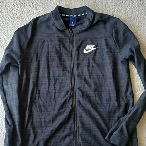 Nike Men's Dark Gray Warm Up Training Zip Up Swester Jacket Performance Size L